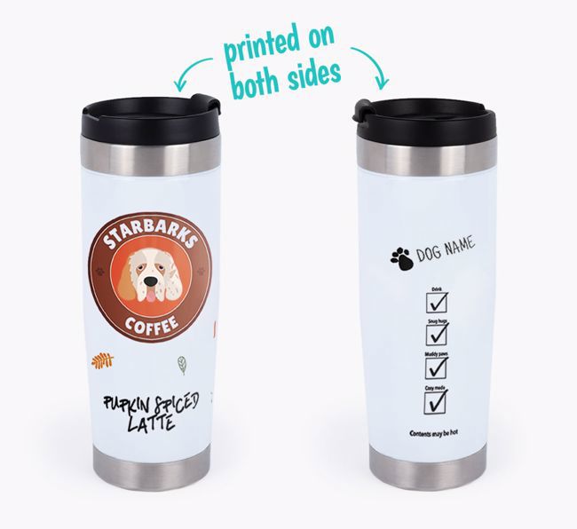 'Starbarks Pupkin Spiced Latte' - Personalized {breedShortName} Travel Mug
